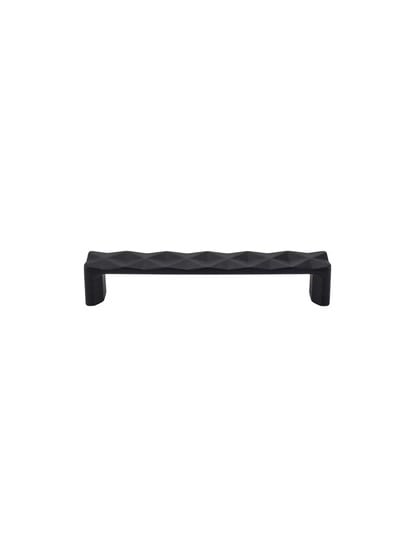 Quilted Cabinet Pull 5 1/16 inch Center-to-Center in Flat Black.